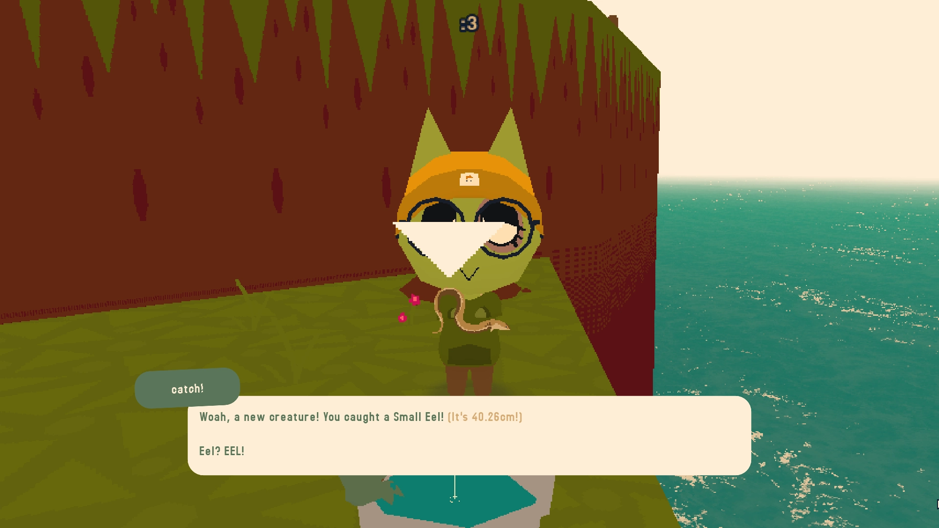 webfishing, ive caught a small eel