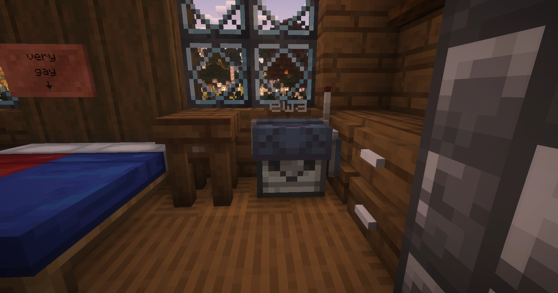 screenshot of minecraft, there is a cc turtle styled in the create style, with a wireless modem

her name is ewa