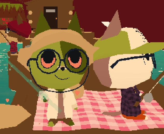 webfishing, my character has an eye cosmetic making her look bloodshot