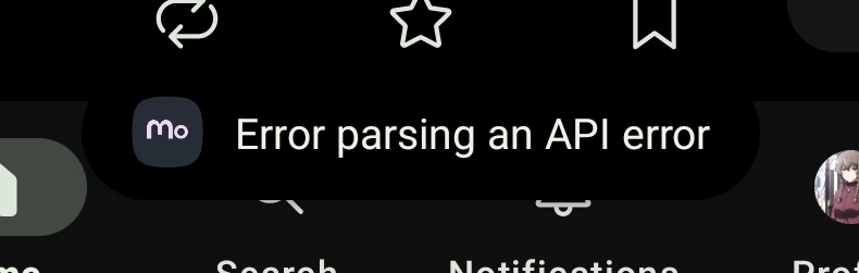 error parsing api error